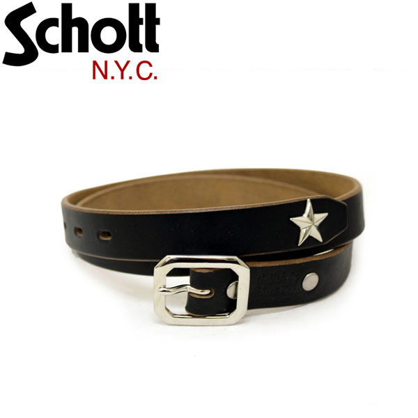 SCHOTT PERFECTO BELT NARROW (パーフェクトベルトナロー) 正規取扱店 3129046-09 BLACK ブラック (ショット)