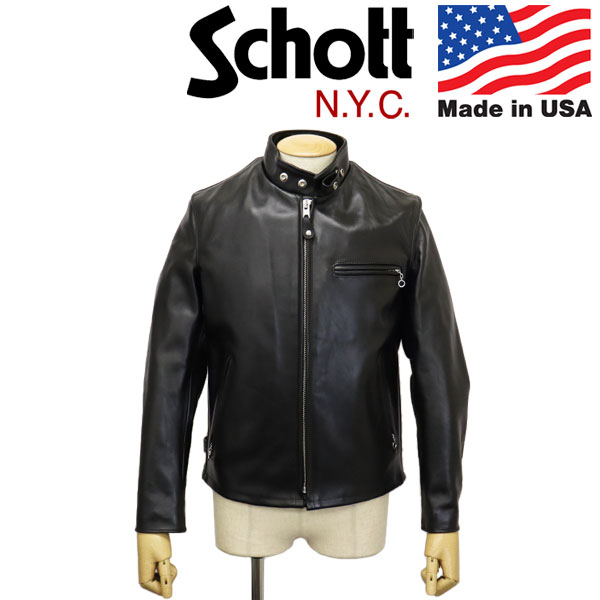 Schott エイジング加 ライダース レザージャケット Schott ショット シングル ライダース レザージャケット 3950078