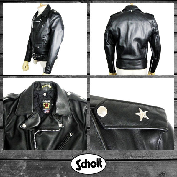 有名なブランド 正規取扱店 Schott ショット 613us Vintage Onestar Riders Jacket ヴィンテージワンスターライダースジャケット Black ブラック 注目の福袋 Qchfoundation Ca