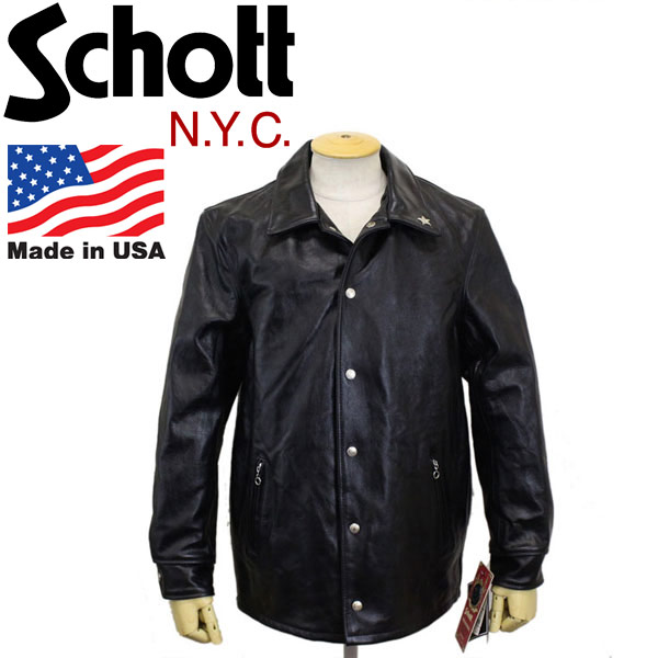 Regular Dealer Schott Shot 560us Leather Coach Jkt Jacket Black