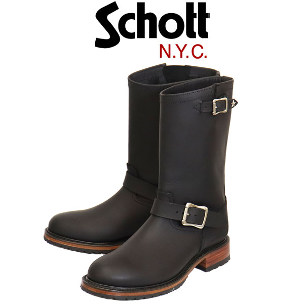正規取扱店 Schott (ショット) OSC S25500 Viper Boots ヴァイパー エンジニア レザーブーツ Black SCT019|BOOTSMAN 店