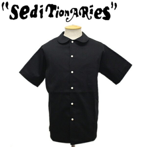 正規取扱店 SEDITIONARIES by 666 (セディショナリーズ) Peter Pan Shirt S/S (ピーターパンシャツ ショートスリーブ) 半袖 ブラック STS0001