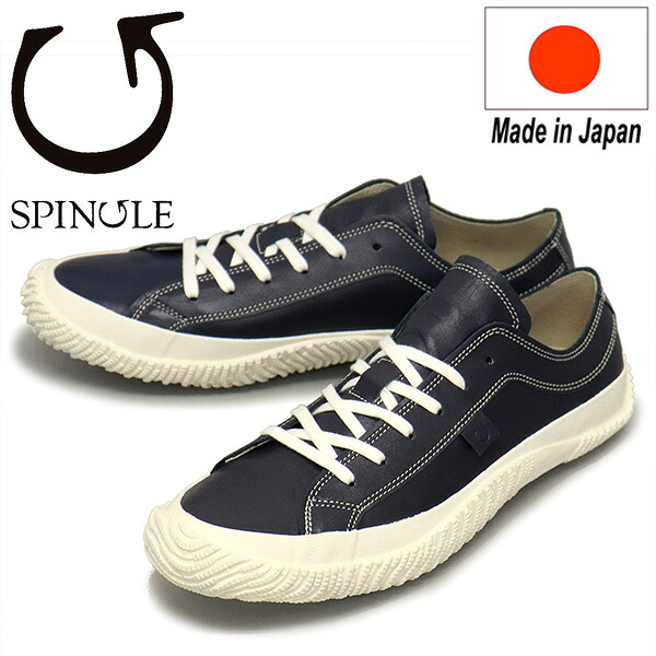 正規取扱店 SPINGLE (スピングル) SP-110 カンガルーレザースニーカー 日本製 39Navy SP016