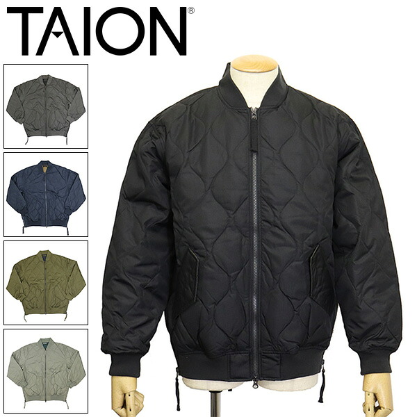 正規取扱店 TAION (タイオン) 111M1ML-1 MILITARY MA-1 DOWN JKT ミリタリー MA-1 ダウンジャケット TA046｜BOOTSMAN 店