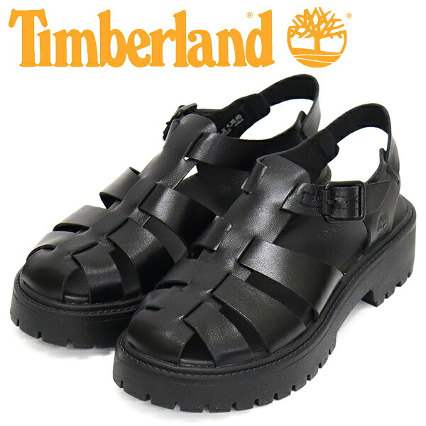 定め事取りまわし店 Timberland (ティンバーランド) A5S65-W02 STONE STREET FISHERMAN SANDAL ストーンストリートフィッシャーマンサンダル レディース Black 肺結核638