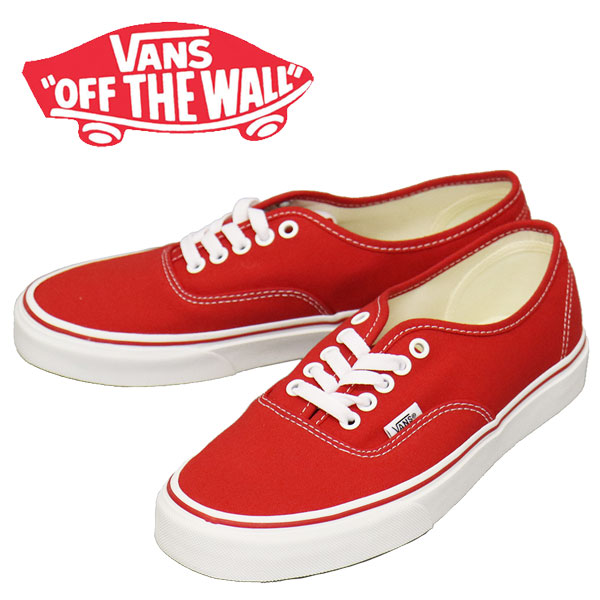 【楽天市場】正規取扱店 VANS (ヴァンズ バンズ) VN000EE3RED Ua Authentic オーセンティック スニーカー Red ...