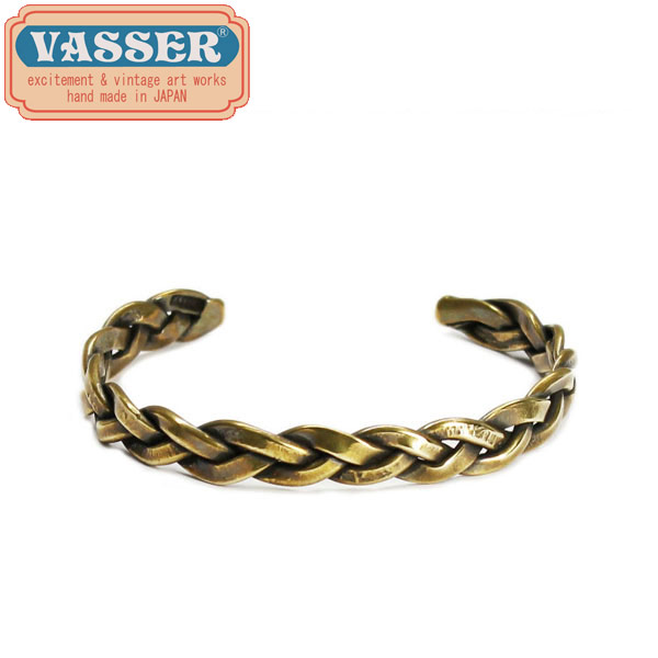 正規取扱店 VASSER(バッサー)Vintage Woven Bangle Brass(ヴィンテージウーブンバングルブラス)｜BOOTSMAN 店 8,360円