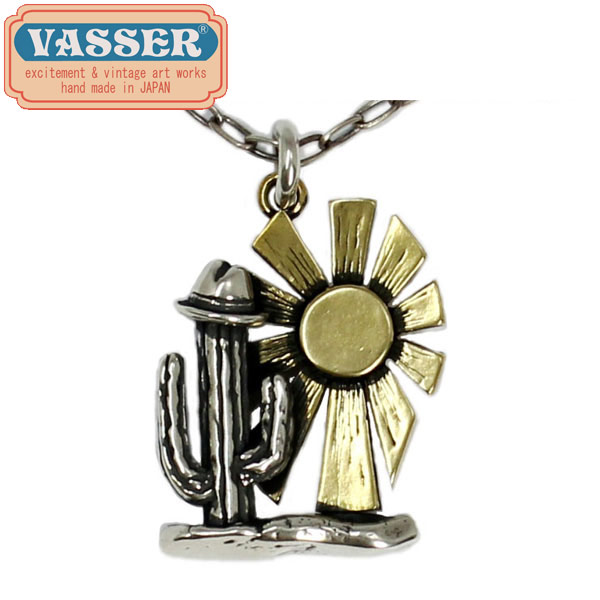 正規取扱店 VASSER(バッサー)Western Dream Pendant SilverxBrass(ウェスタンドリームペンダントシルバーxブラス) w/Chain
