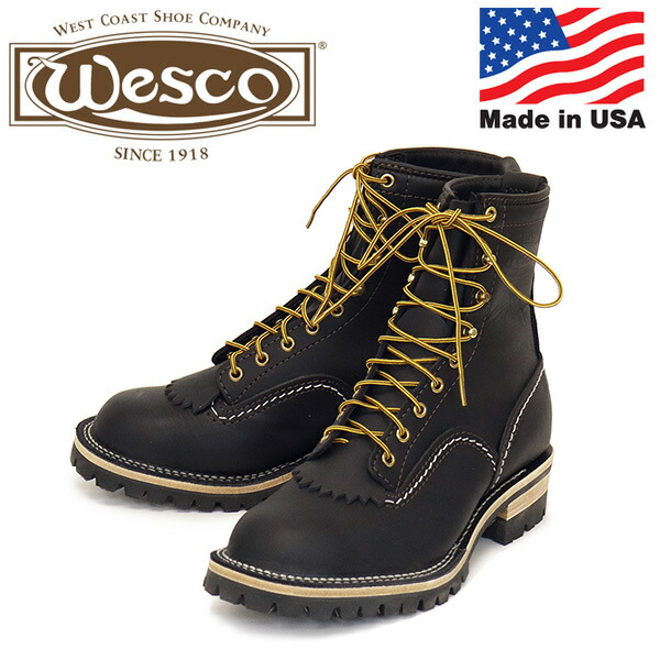 正規取扱店 WESCO (ウエスコ) BK508100 Jobmaster SLT ジョブマスター レザーブーツ Black JM65