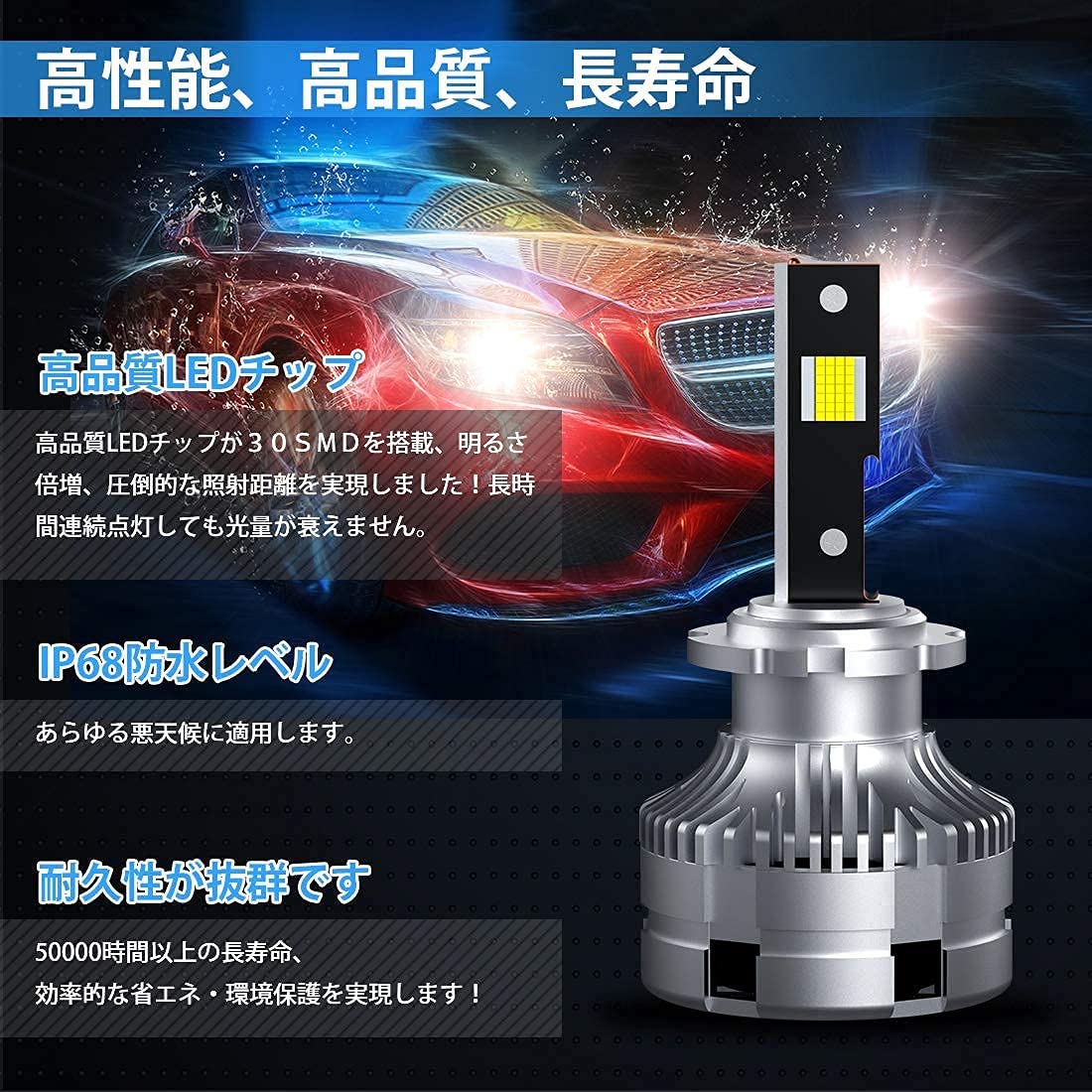 Bordan D2s Ledヘッドライト Ledバルブ 6500k lm 35w 純正交換用 車検対応 Led化 バルブ 加工不要 年保証 説明書付き Magazinpegas Cz