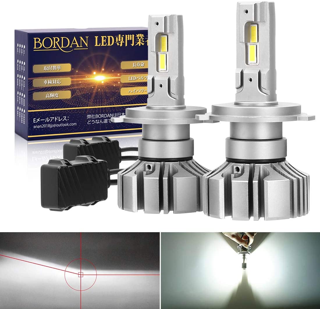 Bordan H4 Ledヘッドライト ハイパワー ファンレス Ledバルブ 6500k lm 30w 2 純正交換用 車検対応 Led化 バルブ 加工不要 3年保証 Andapt Com