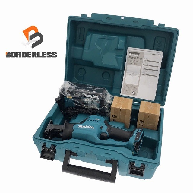 ☆未当て嵌める品☆makita マキタ 18V 申し受ける式レシプロソー JR189DRGX バッテリ2個(18V6.0Ah) 申し受ける器 入れもの付 コードレスセーバソー130145