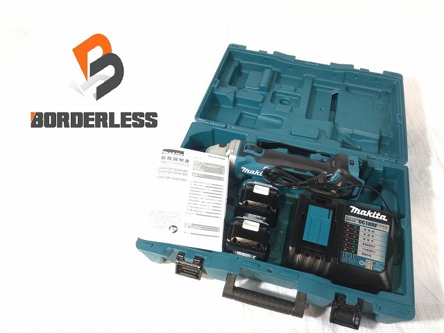 ☆未当て嵌める品☆makita マキタ 18V 申し受ける式レコード盤粉砕機 GA412DRGX 乾電池2個(18V6.0Ah)申し受ける器+容れもの127439
