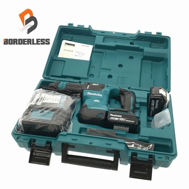 ☆未使用品☆makita マキタ 18V 充電式ケレン HK180DRGX バッテリー2個(18V 6.0Ah) 充電器 ケース付 コードレス 剥離 剥がし125118