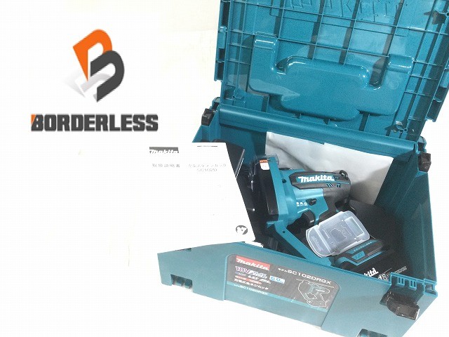 ☆未当て嵌める品☆makita マキタ 18V 申し受ける式全螺旋釘裁断師 SC102DRGX 蓄電池2個(18V 6.0Ah) 申し受ける器 入れもの付 全ねじ裁断師128107
