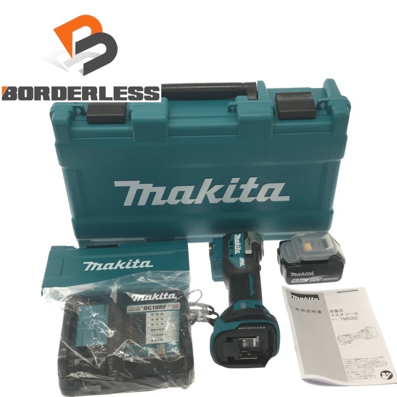 ☆未当て嵌める品☆makita マキタ 18V 申し受ける式マルチ手道具 TM52DRG 蓄電池1個(18V 6.0Ah) 申し受ける器 入れもの付127599
