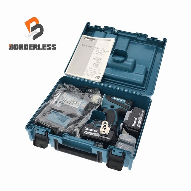 ☆未使用品☆ makita マキタ 18V 4モードインパクトドライバー TP141DRGX 青/ブルー バッテリー2個(6.0Ah)充電器 ケース付131949｜ボーダレス　店