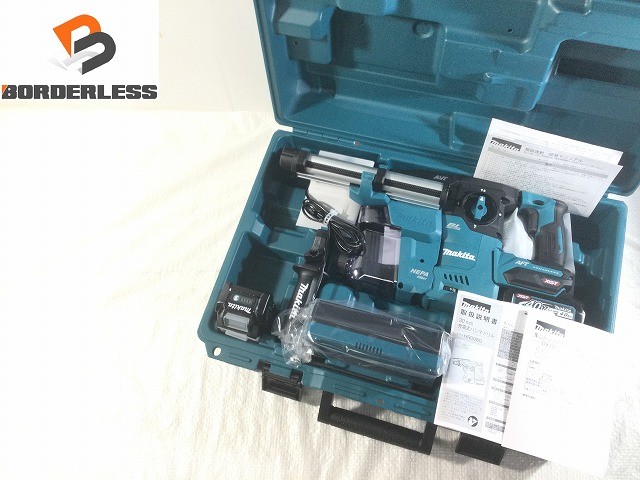 ☆未当てはめる品☆makita マキタ 40Vmax 申し受ける式ハンマドリル HR008GRMXV バッテリ2個(4.0Ah) 申し受ける器 集じん取り合わせ 容れもの付124061