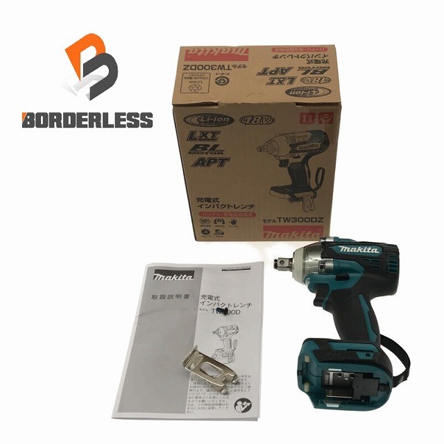 ☆未当てはめる品☆makita マキタ 18V 申し受ける式差しひびき鍵 TW300DZ 本体のみ コードレス 乾電池式 電動物の具130281