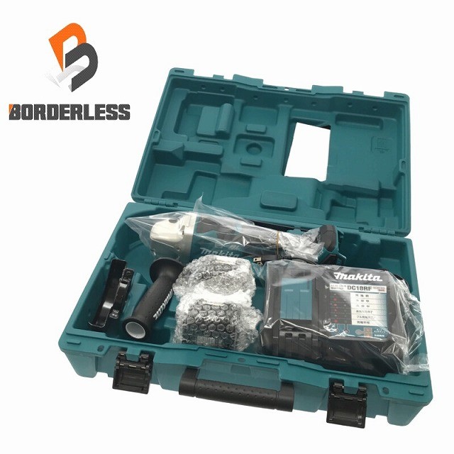☆未当て嵌める品☆makita マキタ 18V 100粍 申し受ける式レコード盤粉砕機 GA408DRGX 乾電池2個(6.0Ah) 申し受ける器 容れもの付 コードレス127898
