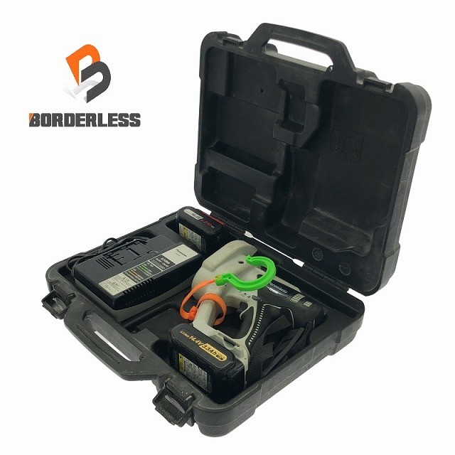 ☆中古品☆Panasonic パナソニック 14.4V 申し受ける式全螺旋釘裁断師 EZ4540LS2S-B 蓄電池2個(3.3Ah/4.2Ah)申し受ける器+部分品+入れもの109471