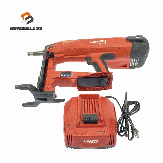 ☆中古品☆HILTI ヒルティ 21.6V 申し受ける式留後ばらい物の具 BX3-ME 申し受ける器付 コンクリートネイラー 鋲打ち機 鋲打機125018