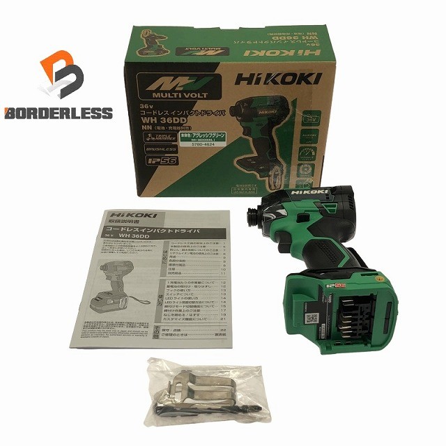 ☆未使用品☆HiKOKI ハイコーキ 36V コードレスインパクトドライバー WH36DD(NNL) 緑 本体のみ 充電式 締付け 電動工具131244|ボーダレス 店