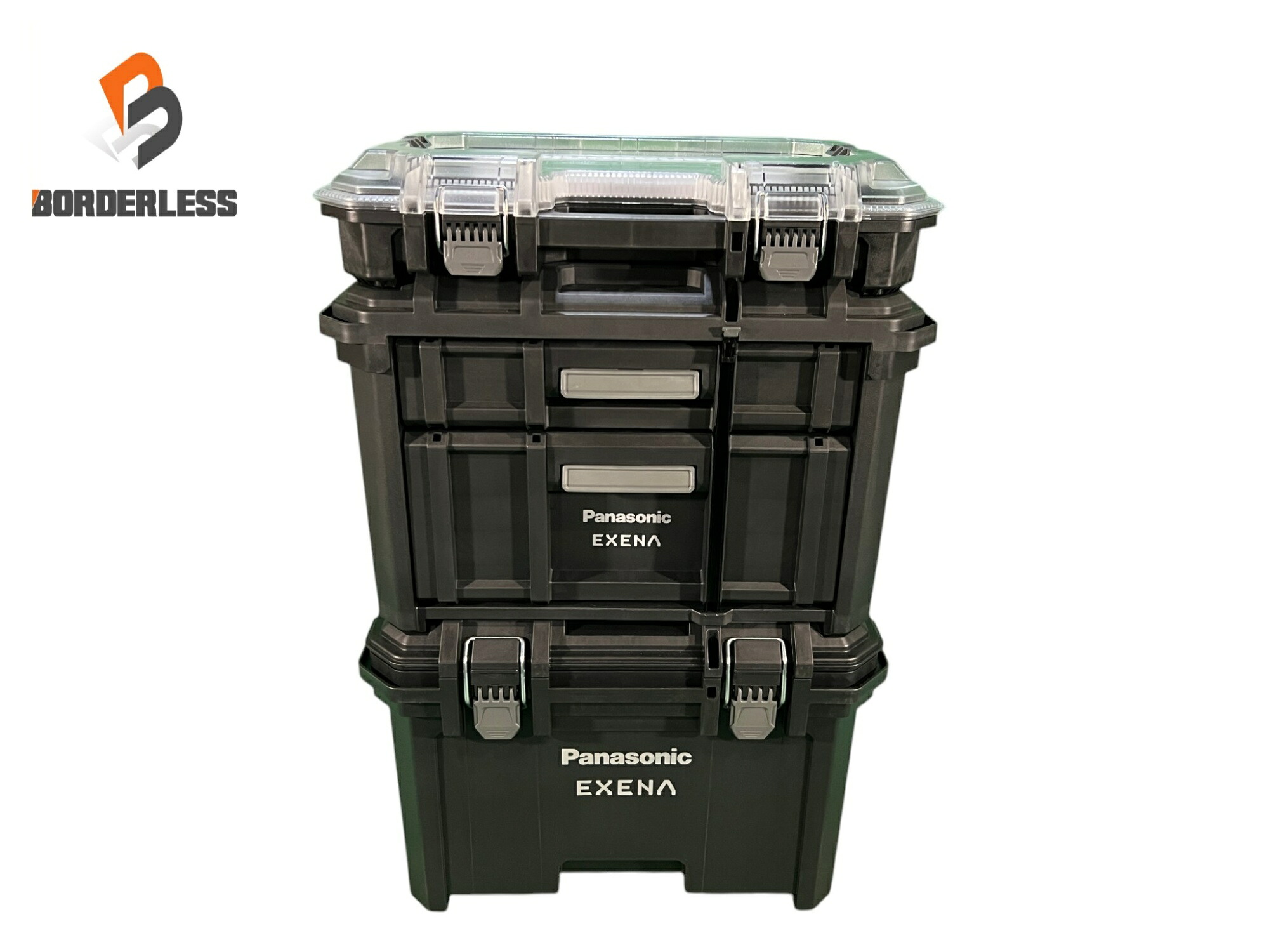 ☆未使用品☆Panasonic パナソニック システムキャリーケース EXENA EZ9KSA 黒 ブラック 収納ケース 収納BOX ツールボックス126955|ボーダレス 店
