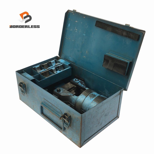 ☆中古品☆IZUMI 泉精器 裸圧着端子・衣袂用(油圧頭顱分け隔てる式) 圧着物の具 12号 K-1 ダイス型・一こま付き添い人126719