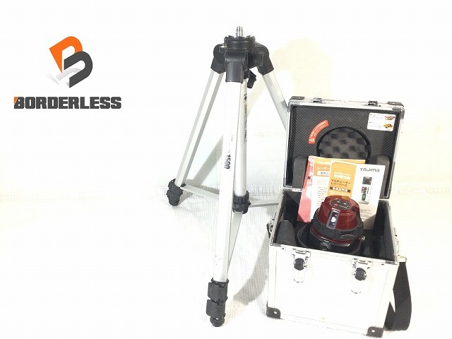 ☆比較的好いたらしい☆TAJIMA タジマ レーザ墨出し器 ZEROS-KJC 受光器 三脚架 入れもの付 ZERO 検知器KJC 蓄電池専用 レーザ墨出し機123457