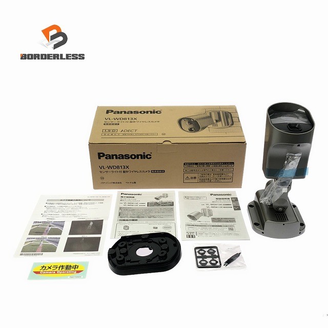 ☆未当てはめる品☆Panasonic パナソニック 検知器ともし火付 露天無線電話写真機 VL-WD813X ワット数直結型 防犯写真機 監督すること写真機127682