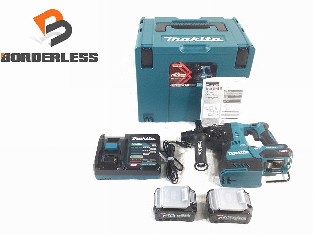 ☆未当てはめる品☆makita マキタ 40Vmax 28粍 申し受ける式ハンマドリル HR001GRDX バッテリ2個(2.5Ah) 申し受ける器 容れもの コードレス ハンマドリル128565