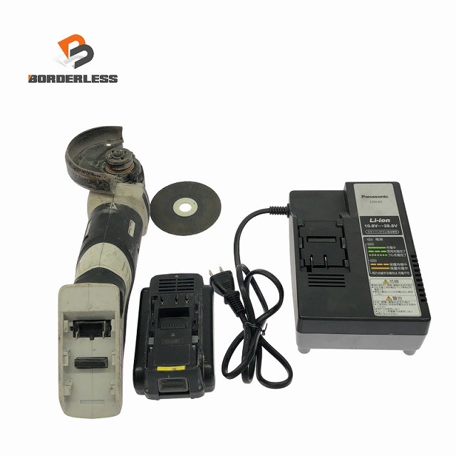 ☆中古品☆Panasonic パナソニック 14.4V/18V 申し受けるディスクグラインダ EZ46A1 蓄電池(14.4V 4.2Ah) 申し受ける器付き添い人127634