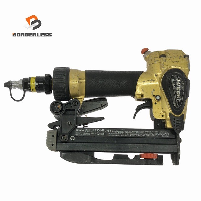 ☆中古品☆HITACHI 日立工機 高圧 エアタッカー N2504HM ステープル幅4粍 長さ25粍 エアータッカー エア湖物の具128219