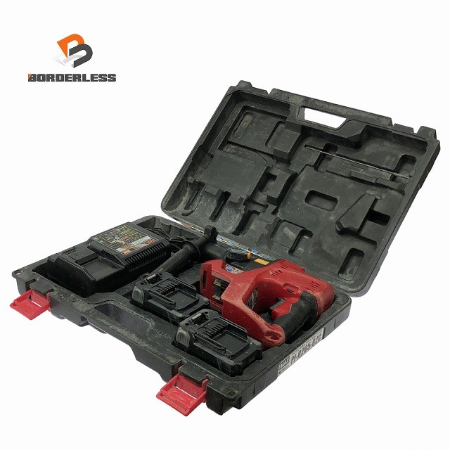 ☆中古品☆MAX マックス 25.2V 申し受ける式ブラシレスハンマドリル PJ-R265-B2C バッテリ2個(4.0Ah) 申し受ける器 容れもの付 コードレス128535