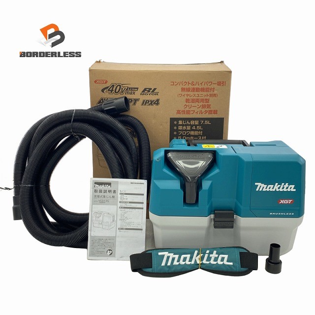 ☆未当てはめる品☆makita マキタ 40Vmax 7.5L 申し受ける式集じん機 VC013GZ 本体+一部分 乾湿両用 吸水4.5L コードレス 集塵機 洗い濯ぎ機128562