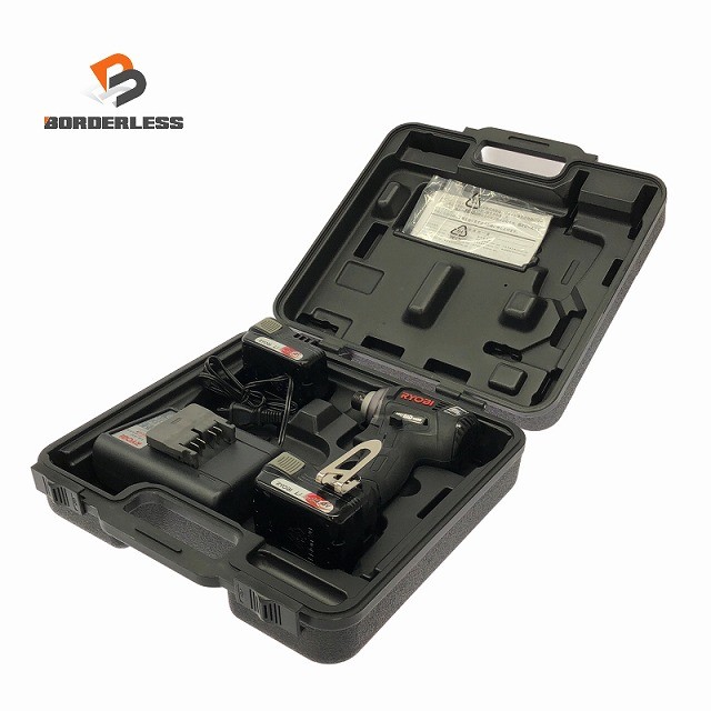 ☆未使用品☆RYOBI リョービ 14.4V 充電式インパクトドライバー BID-1420L1 バッテリ2個(1.5Ah) 充電器 ケース付 コードレス128416｜ボーダレス　店