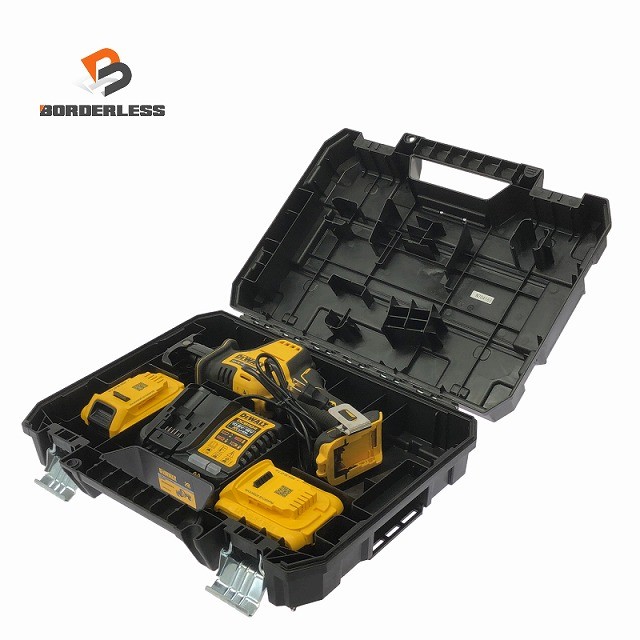 ☆中古品☆DEWALT デウォルト 18V コンパクトレシプロソー DCF887M2 バッテリ2個(5.0Ah) 申し受ける器 入れもの付 申し受ける式 コードレス129035