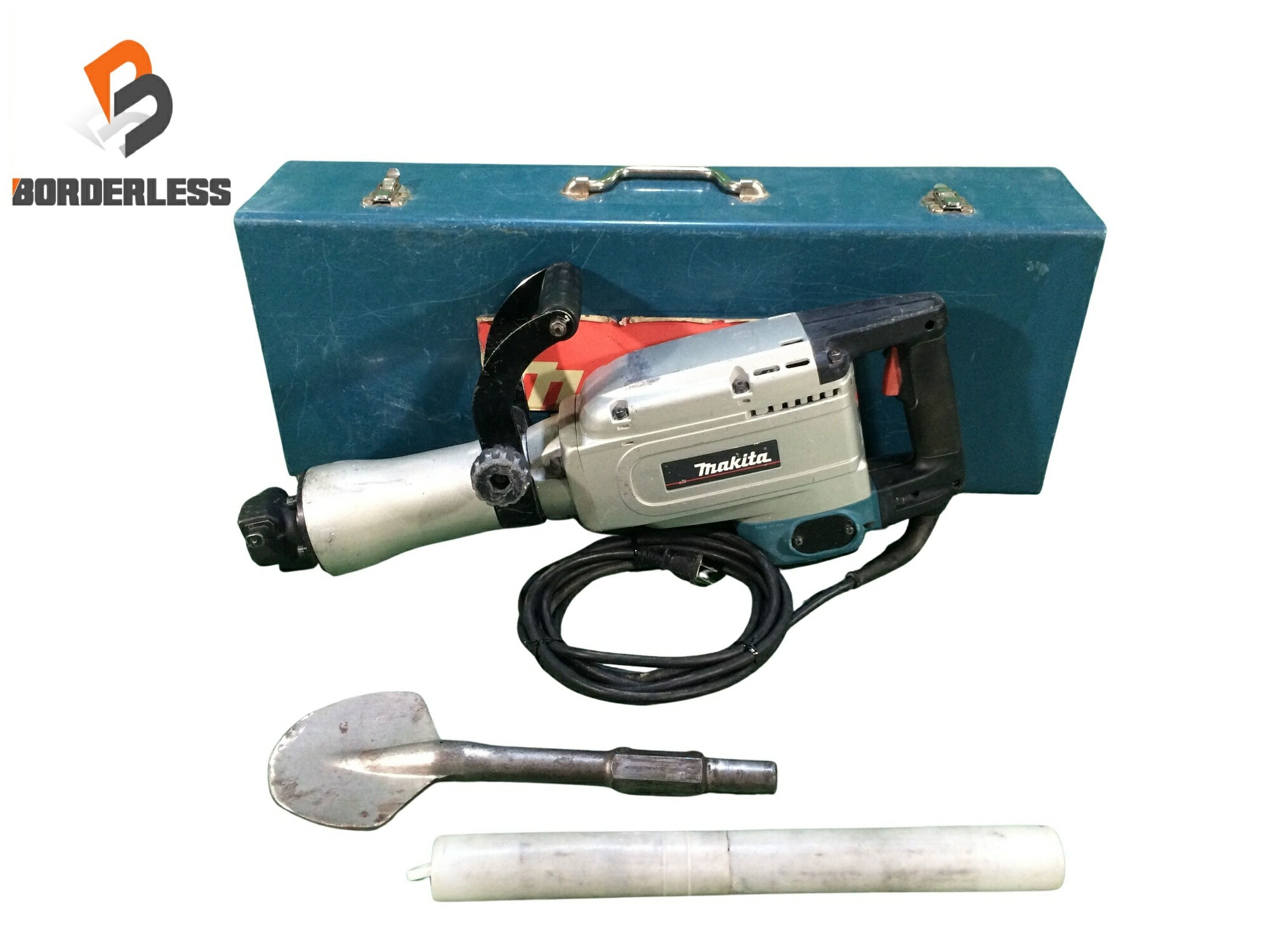 ☆中古品☆makita マキタ 100V 電動金鎚 HM1304 容れもの付 六角軸 吊りひも式 コンクリートブレーカー ハツリ機 はつり機 斫り機128547