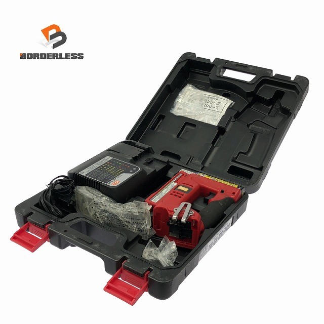 ☆中古品☆MAX マックス 14.4V バッテリタッカー TG-Z3 充電器 ケース付 充電式タッカー コードレスタッカー 電動工具130998|ボーダレス 店