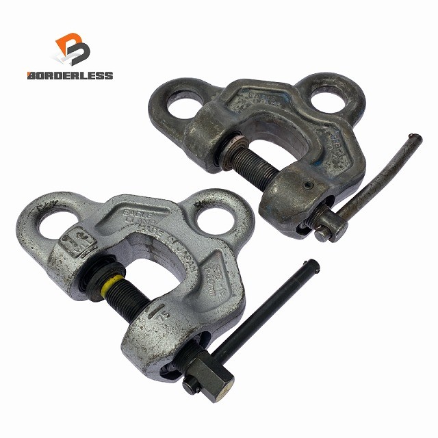 ☆中古品2個セット☆EAGLE CLAMP イーグルクランプ ねじ式全方向クランプ SBB-1t 荷重1ton 鉄鋼用 スクリュークランプ 吊りクランプ131161|ボーダレス 店