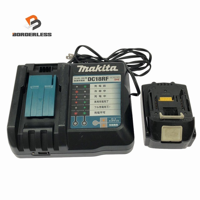 ☆中古品セット☆ makita マキタ 18V 6.0Ah 純正リチウムイオンバッテリー BL1860B 急速充電器 DC18RC131496｜ボーダレス　店