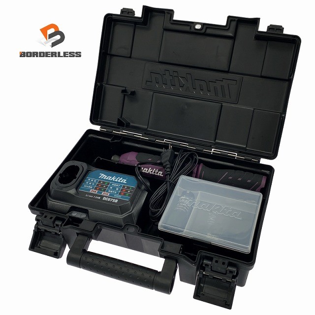 ☆美品 限定色☆makita マキタ 7.2V 充電式ペンインパクトドライバー TD023DHXAP 紫/パープル バッテリ2個(1.5Ah) 充電器 ケース131571｜ボーダレス　店