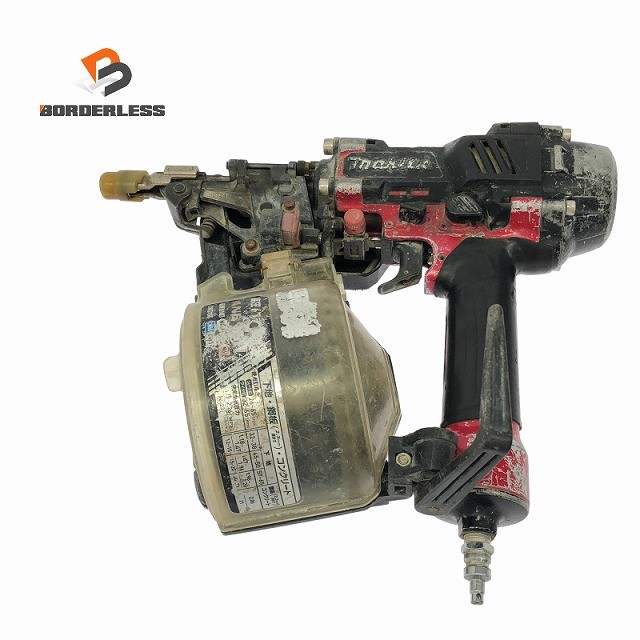 【送料無料☆彡ジャンク品※釘が出る】makita マキタ 65mm 高圧 エア釘打機 AN636H 赤/レッド コイルネイラ エアーツール130372｜ボーダレス　店 10,125円
