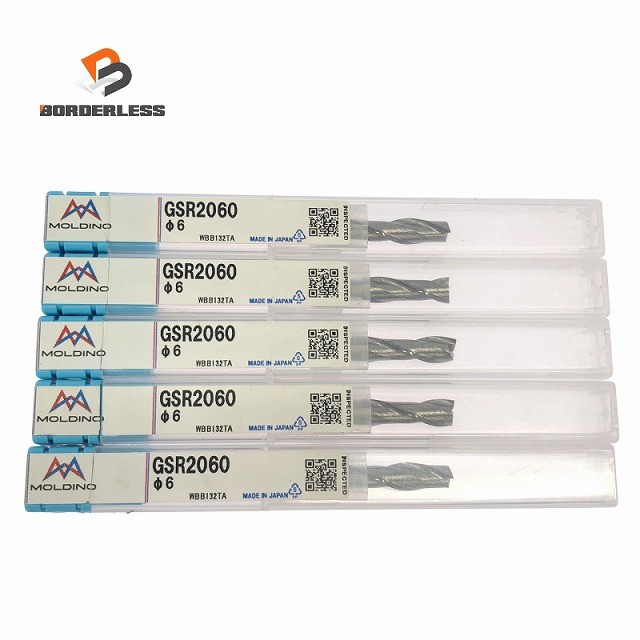 ☆未使用品5本セット☆MOLDINO モルディノ 超硬グラファイト用 エンドミル GSR2060 刃径φ6mm フライス 切削工具 旧三菱日立ツール132317|ボーダレス 店