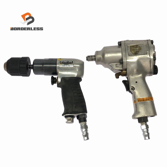 ☆中古品☆VESSEL ベッセル エアドライバ GT-D80-20K エアインパクトレンチ 型番不明 合計2点セット エアツール エア工具132341｜ボーダレス　店