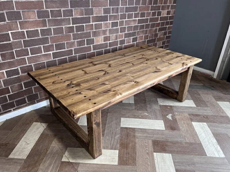 天然木 ローテーブル リビングテーブル 完成品(組み立て無し) 職人手作り 一点物 幅1200ｍｍ×奥行き620ｍｍ×高さ370ｍｍ 机 ハンドメイド