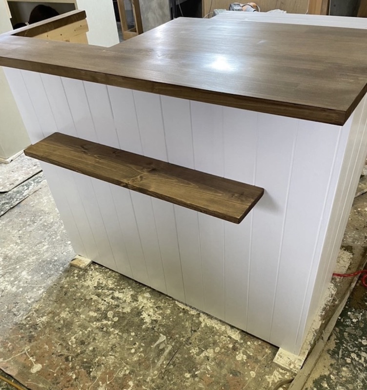 楽天市場】天然木 キッチンカウンター レジカウンター カフェ