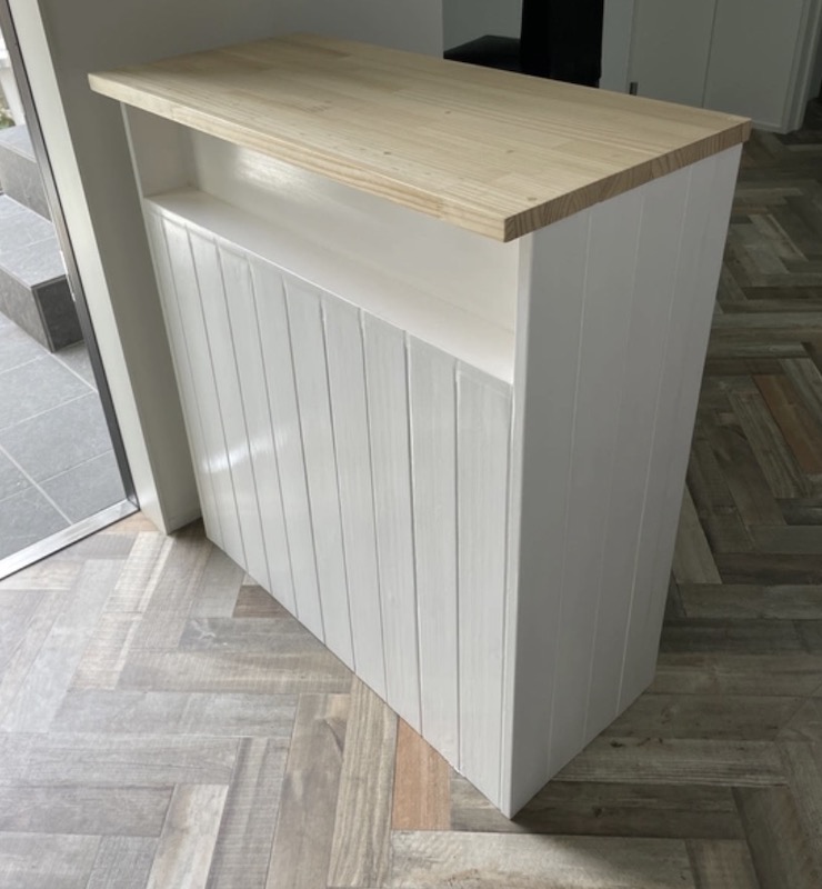 楽天市場】天然木 モルタル風 レジカウンター カフェカウンター 受付