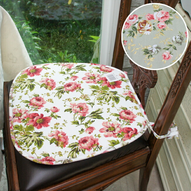 楽天市場】キルトパフシートクッション パッチワーク風 紐付き チェア